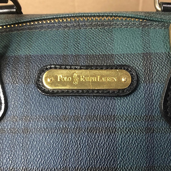 K RALPH LAUREN Black Watch Plaid Speedy Boston Overnight Travel Bag 30cm - Picture 4 of 17